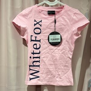White Fox Boutique Light Pink Short Sleeve Tee